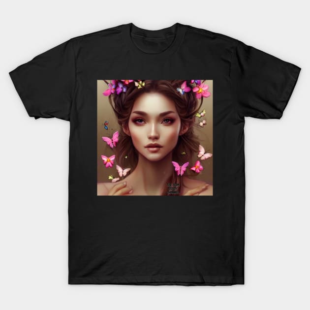 Magical Princess with butterflies amazing beautiful! T-Shirt by Slimgoody's Tees